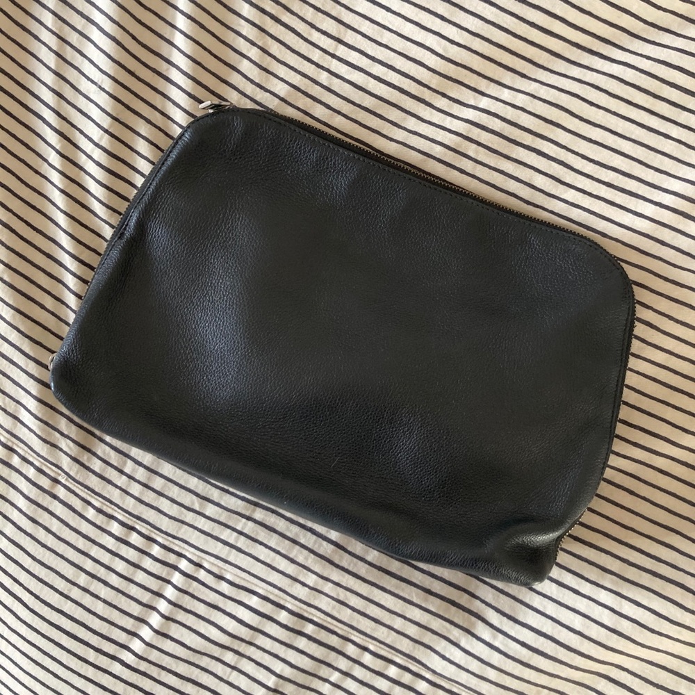 COS Black leather shoulder bag  minimal